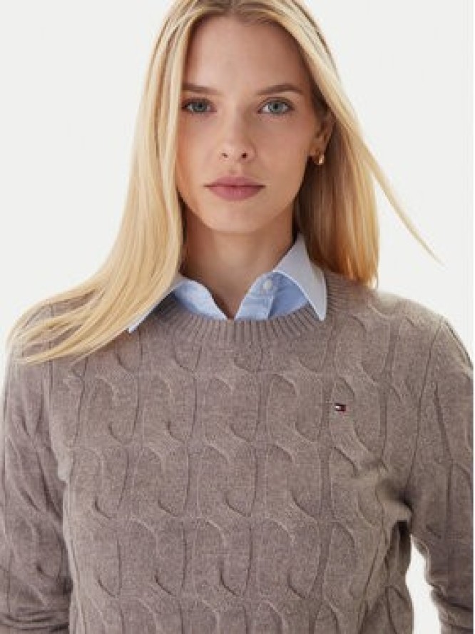 Tommy Hilfiger Sweter WW0WW43586 Beżowy Regular Fit