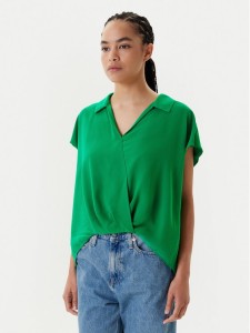 Calvin Klein Bluzka LV044C199G Zielony Regular Fit