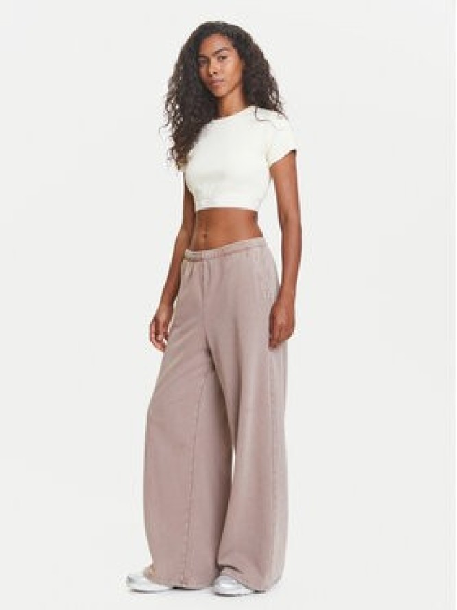 adidas T-Shirt Ribbed JD0040 Beżowy Slim Fit