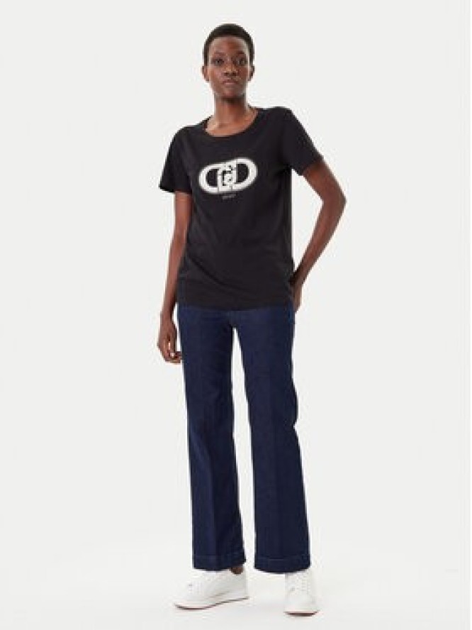 Liu Jo Sport T-Shirt TF5280 JS923 Czarny Regular Fit