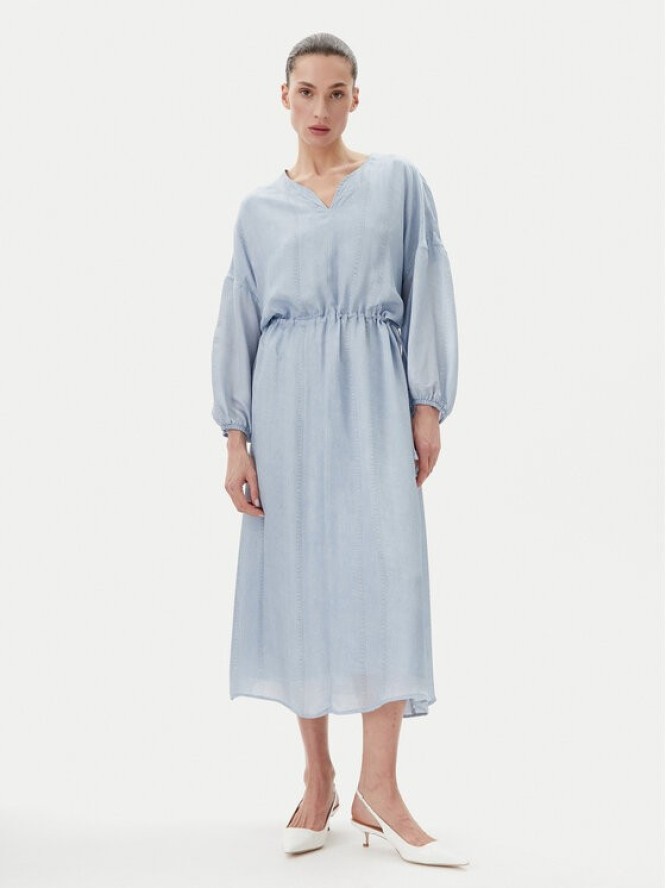 Bruuns Bazaar Sukienka letnia Sinapsis Cata BBW4441 Niebieski Loose Fit