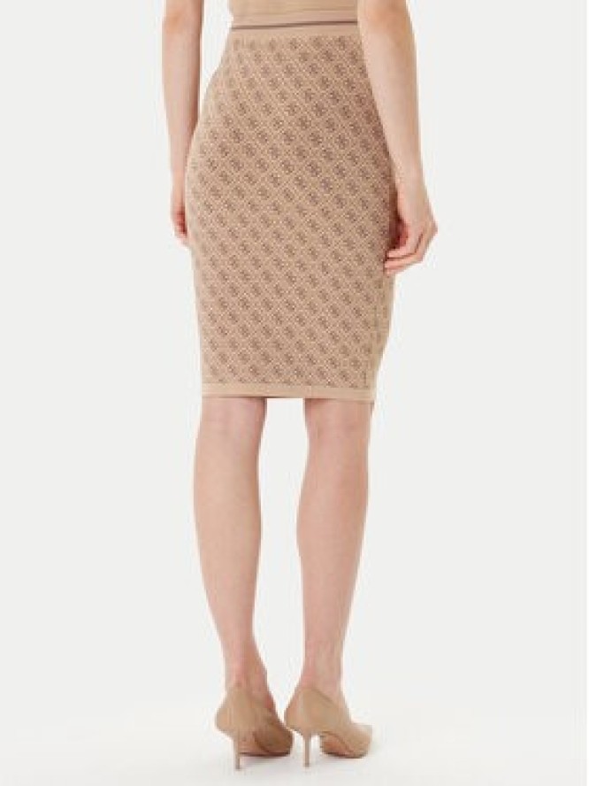 Guess Spódnica ołówkowa W4BD53 Z37K0 Beżowy Regular Fit