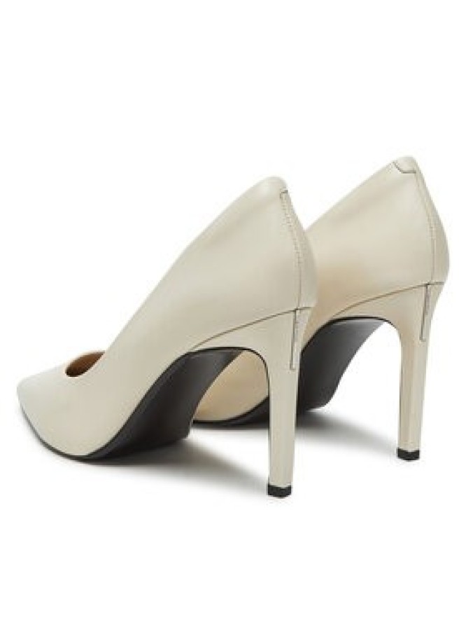 Calvin Klein Szpilki Pump 90 Pointy Hw Bar Lth HW0HW02527 Beżowy