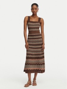 Marciano Guess Sukienka dzianinowa G6GK42 Z0640 Brązowy Regular Fit