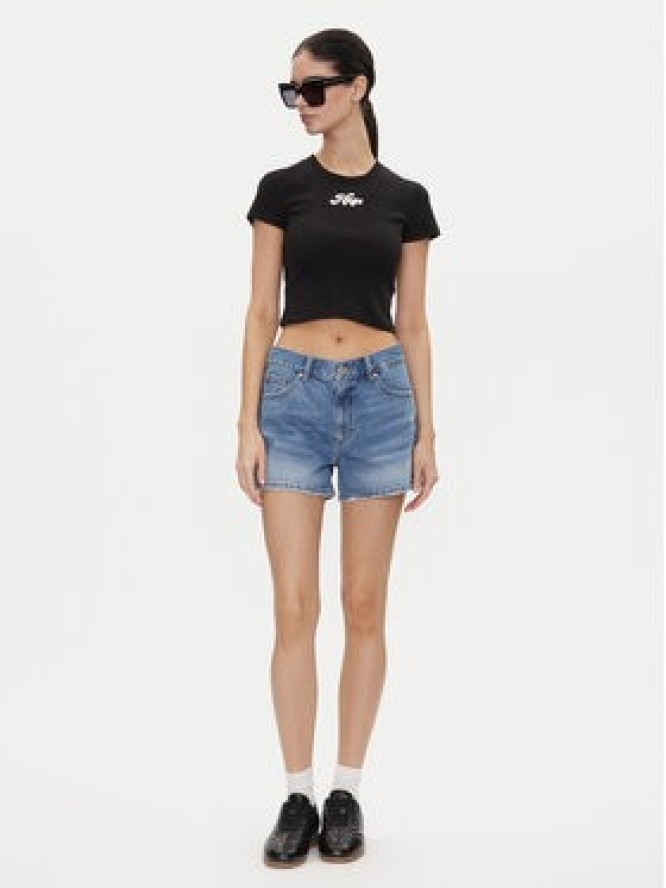 HUGO T-Shirt Delanor_2 50539132 Czarny Cropped Fit