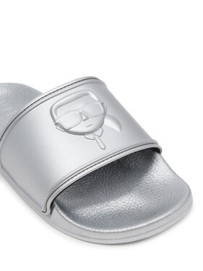 KARL LAGERFELD Klapki Kondo 2.0 KL80919M Srebrny