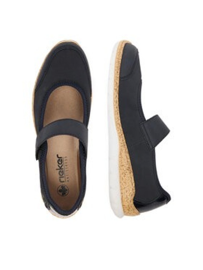 Rieker Półbuty N42B0-14 Granatowy