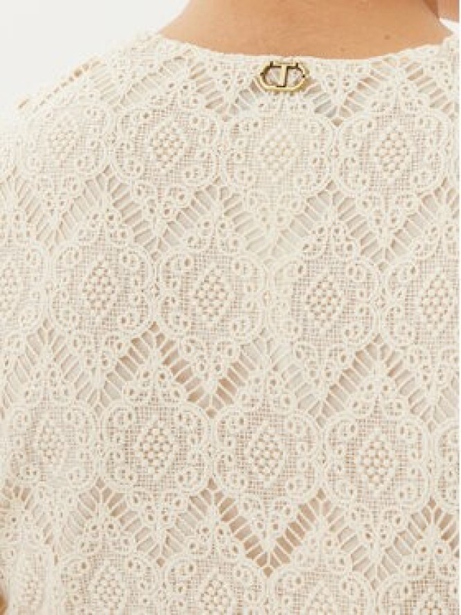 TWINSET Sukienka koktajlowa 251TP2402 Beżowy Regular Fit