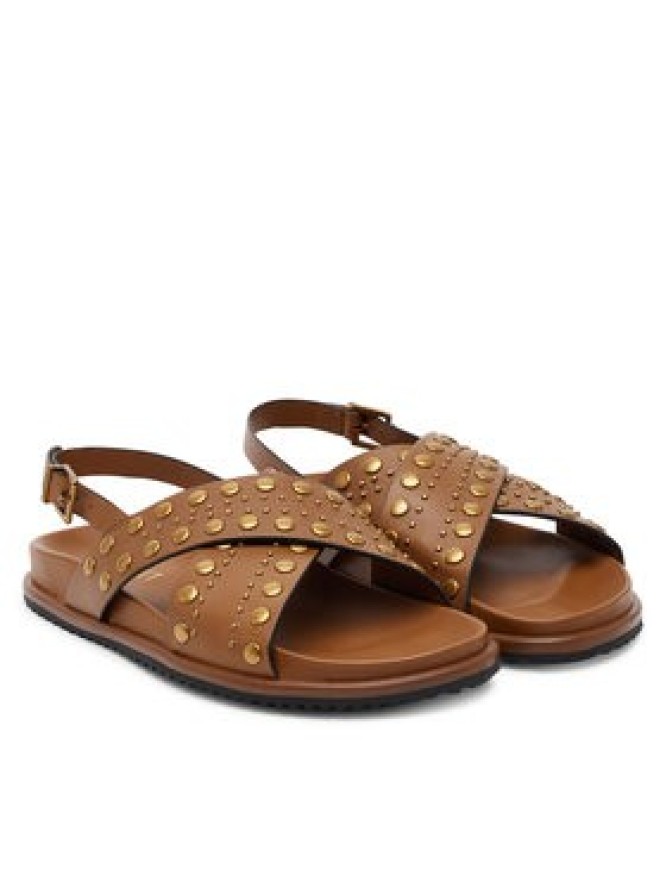 TWINSET Sandały 251TGT070 Brązowy