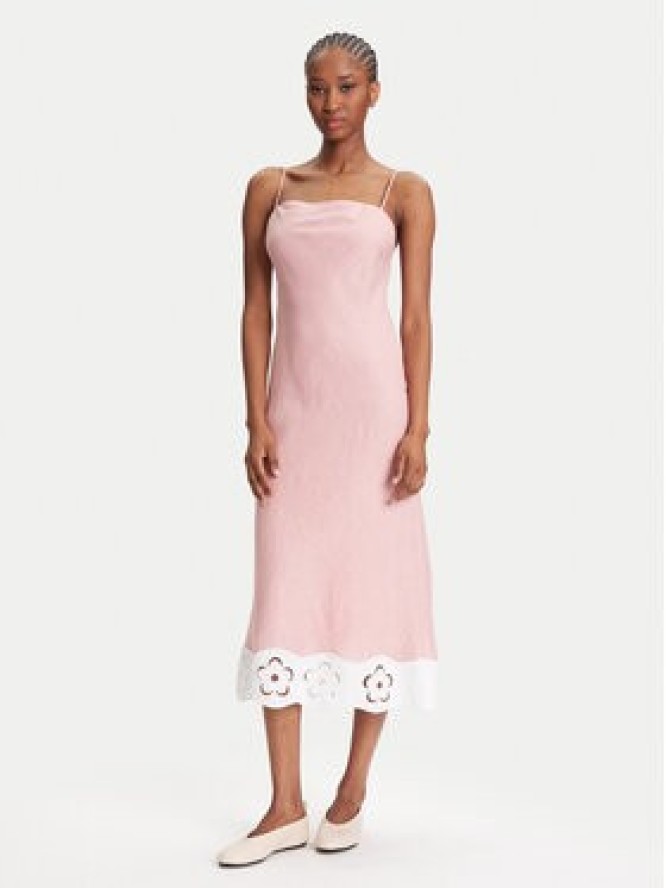 STAUD Sukienka letnia Palo R25S2283LN Różowy Regular Fit