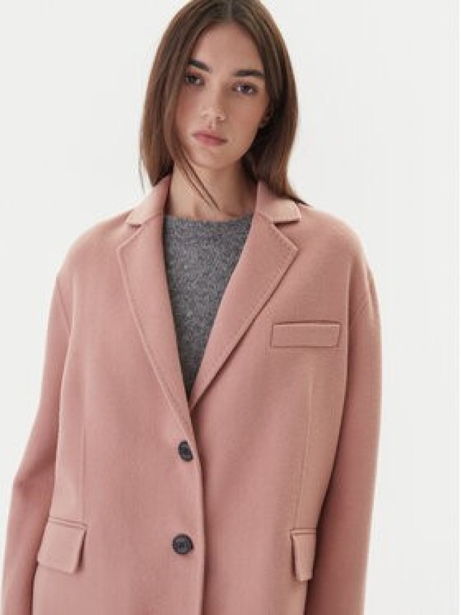 ViCOLO Płaszcz wełniany TF0005 Różowy Regular Fit