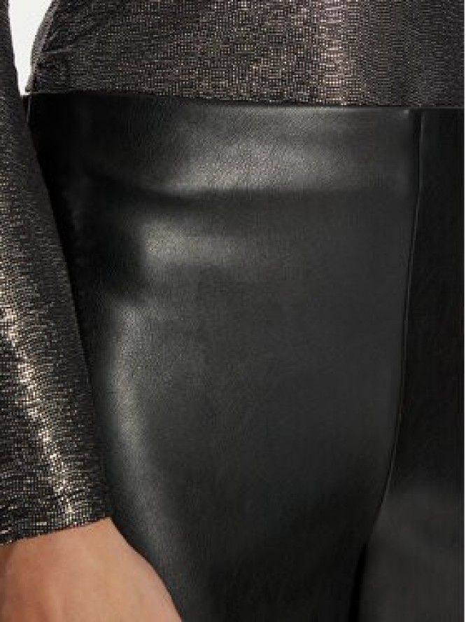 Joseph Ribkoff Spodnie z imitacji skóry 243042 Czarny Loose Fit