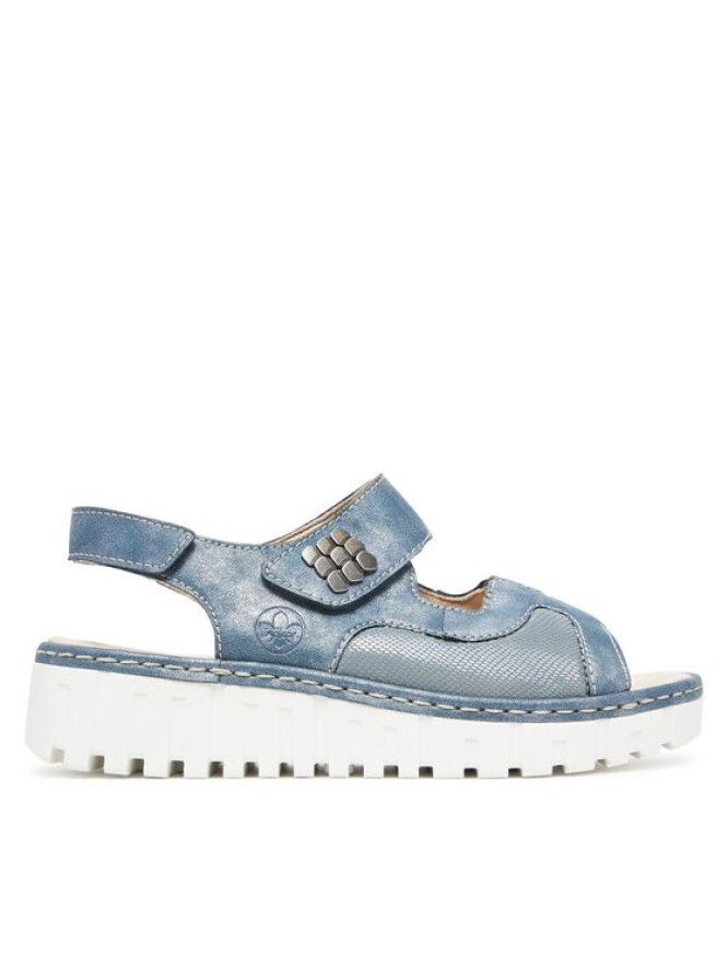 Rieker Sandały V1389-12 Niebieski