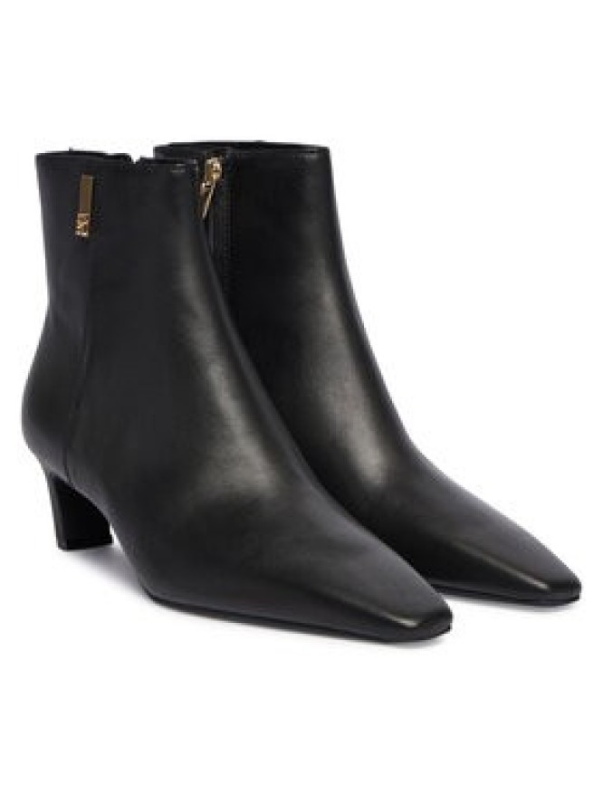 Tommy Hilfiger Botki Th Square Toe Kitten Bootie FW0FW08768 Czarny