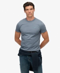 superdry Essential Logo T‑Shirt Slim Fit z organicznej bawełny – Washed Denim