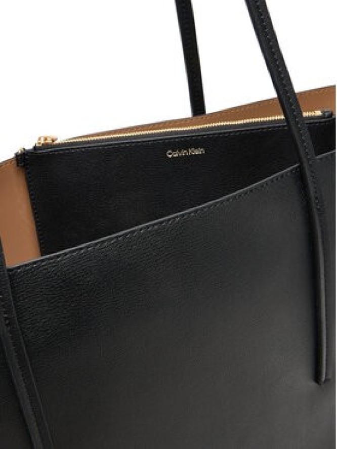 Calvin Klein Torebka Foil Logo Tote W/Pouch LV04F3274G Czarny