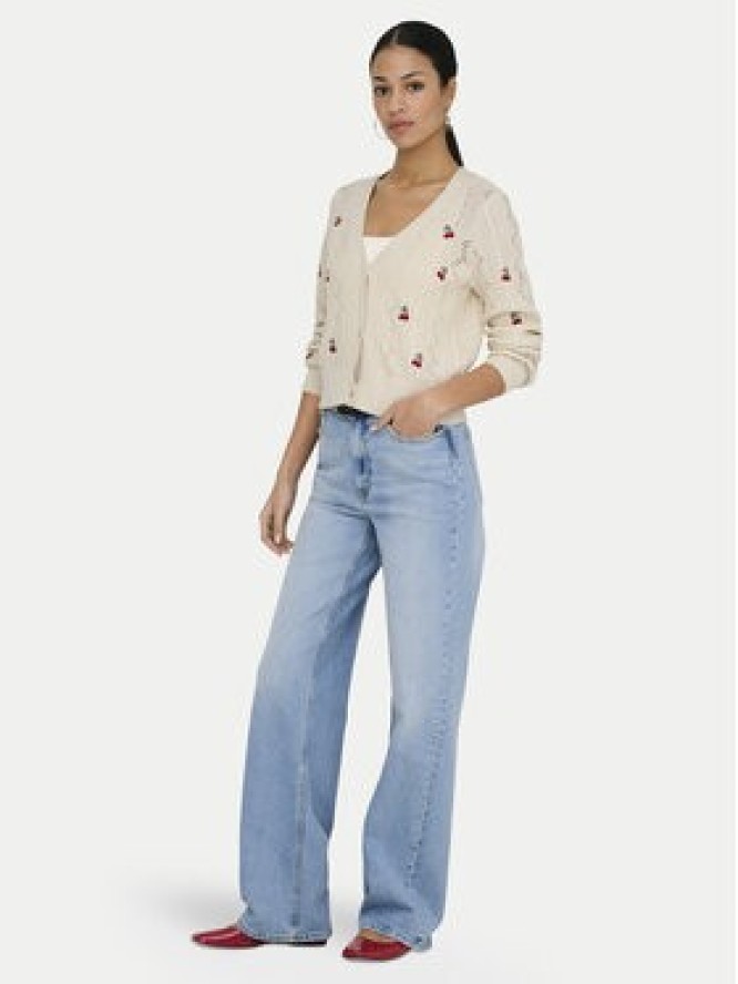 ONLY Kardigan Birtie 15363087 Beżowy Regular Fit