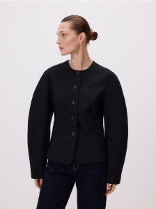 Marynarka z domieszką wiskozy - czarny