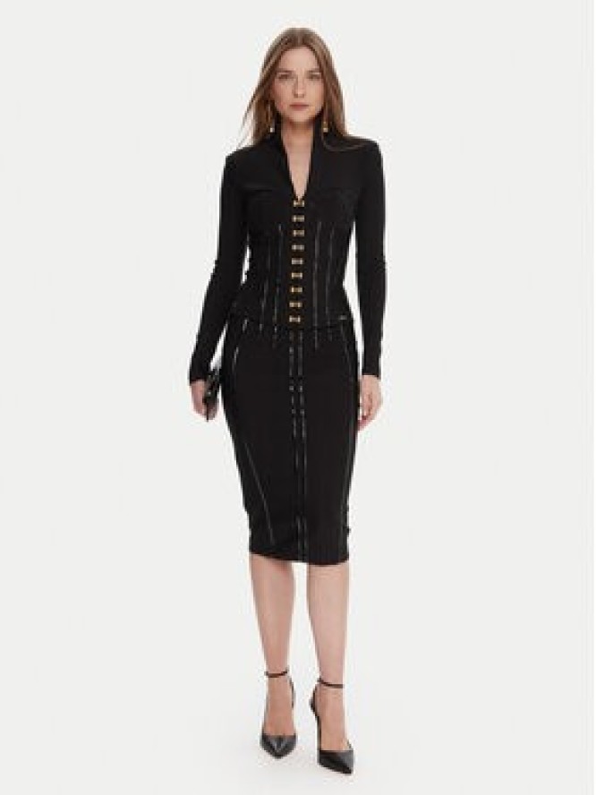 Elisabetta Franchi Spódnica ołówkowa GO-124-57E2-V460 Czarny Slim Fit