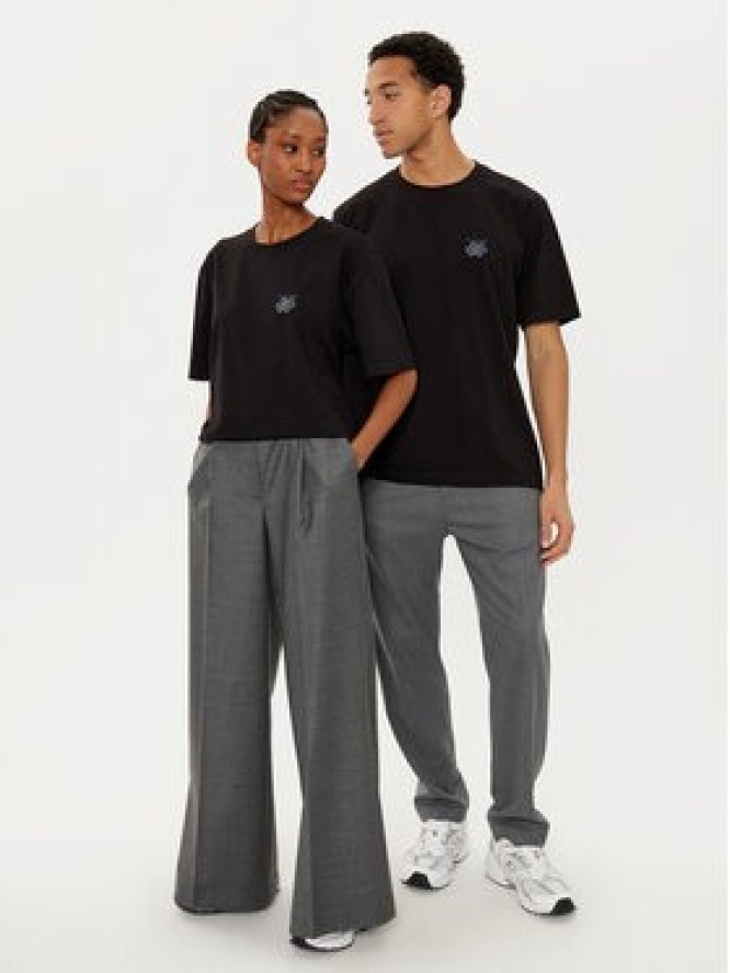 Filling Pieces T-Shirt Unisex Embroidered Knot 7449986 Czarny Regular Fit