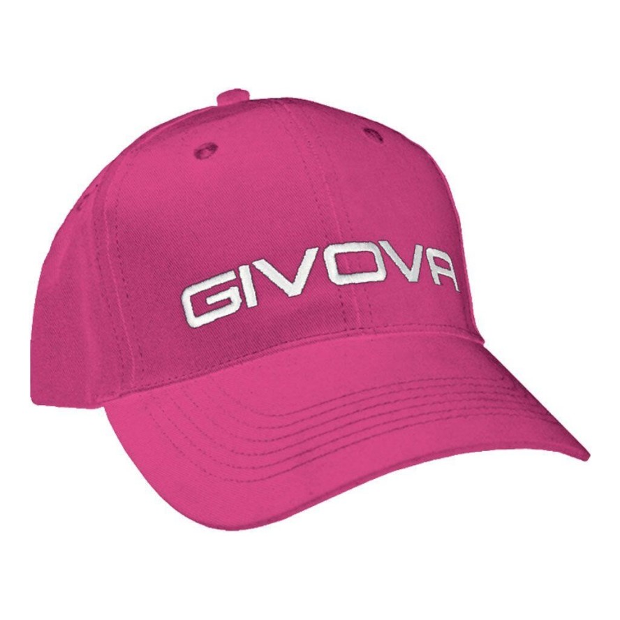 Czapka z daszkiem Givova Con Visiera Fuxia, 100% bawełna.