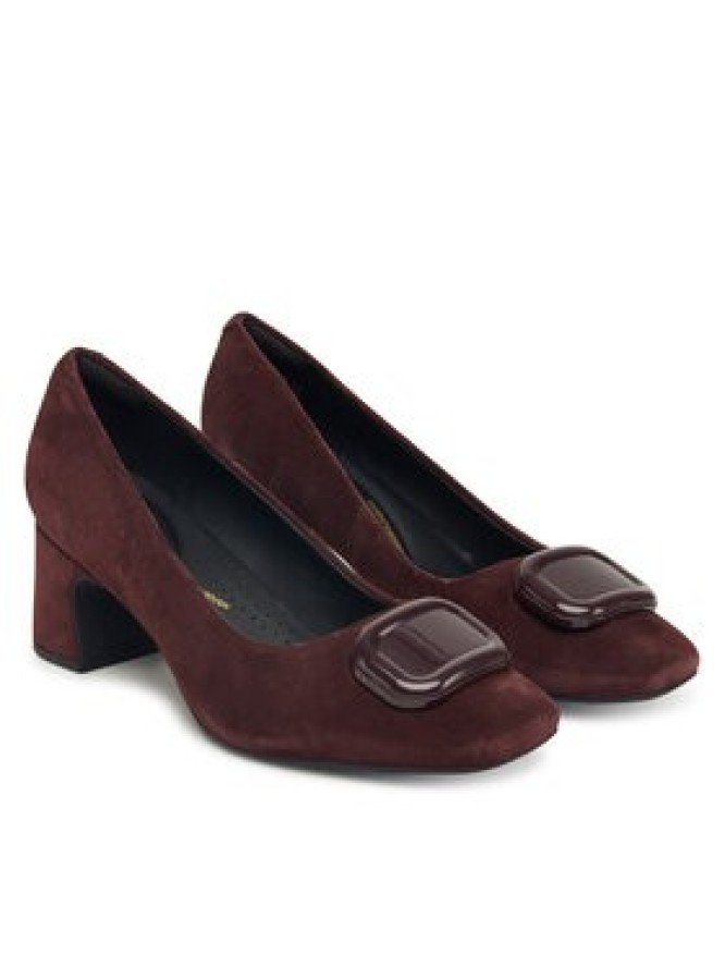 Clarks Czółenka Fernie Trim 26183038 Bordowy