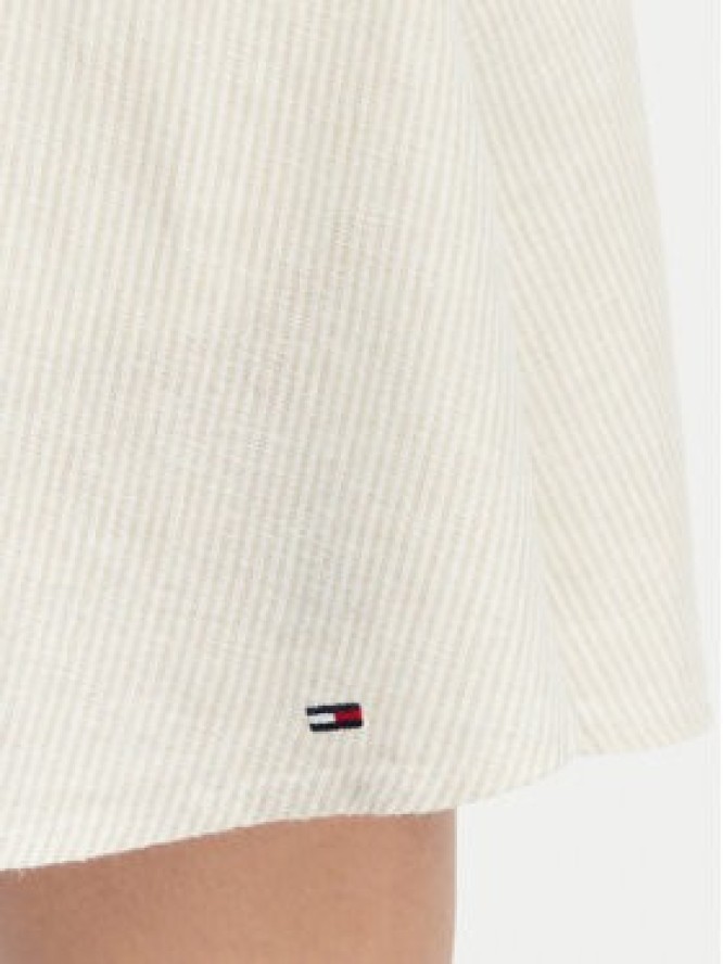 Tommy Jeans Sukienka letnia Skater DW0DW22345 Beżowy jasny Slim Fit