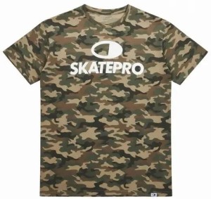 Odzież T-shirts unisex SkatePro Koszulka - M - Camo/White