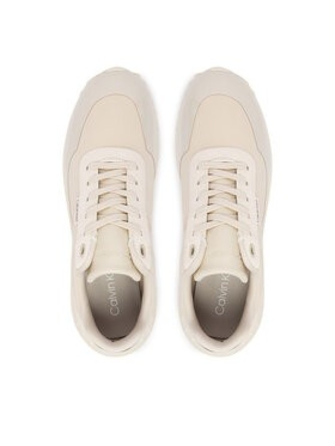 Calvin Klein Sneakersy Eva Runner Lace Up Mat Mix YW0YW02016 Beżowy