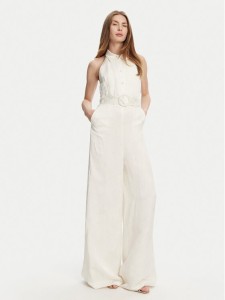 TWINSET Kombinezon 251TT2170 Écru Wide Leg