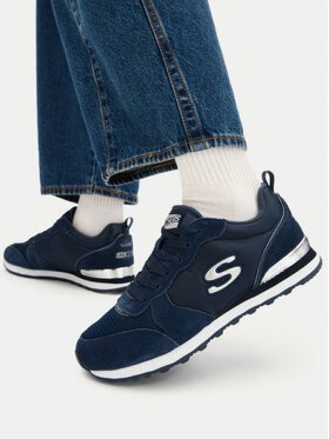 Skechers Sneakersy Goldn Gurl 111/NVY Granatowy