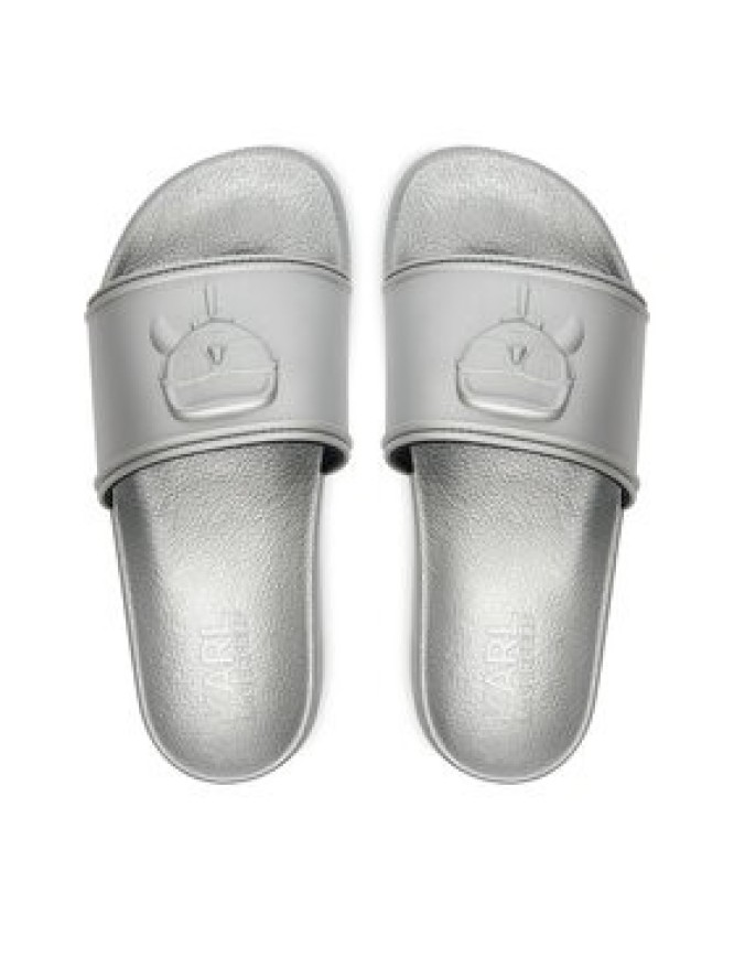 KARL LAGERFELD Klapki Kondominium KL88819 Srebrny