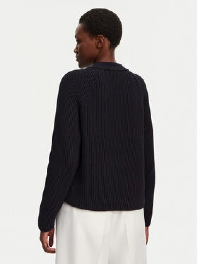 AMI Paris Sweter FKS024.KN0031 Granatowy Regular Fit