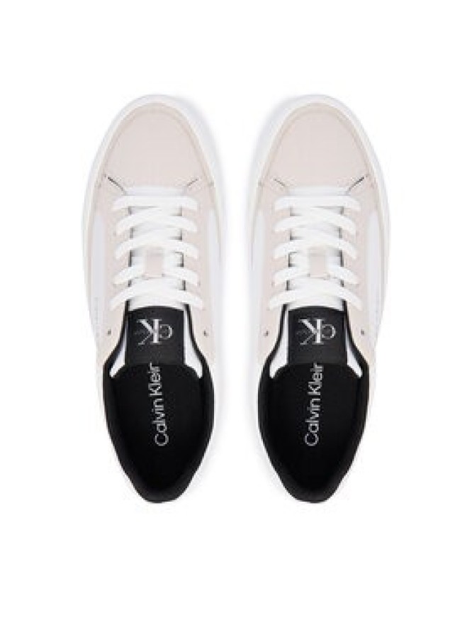 Calvin Klein Sneakersy Vulc Flatf Laceup HW0HW03086 Biały