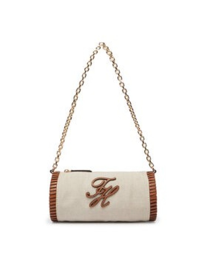 Tommy Hilfiger Torebka Th Elev Summ Chain Bag Canvas AW0AW18635 Beżowy