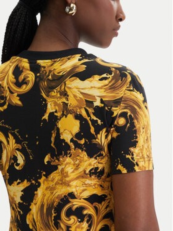 Versace Jeans Couture T-Shirt 80HAH608 JS553 Czarny Regular Fit