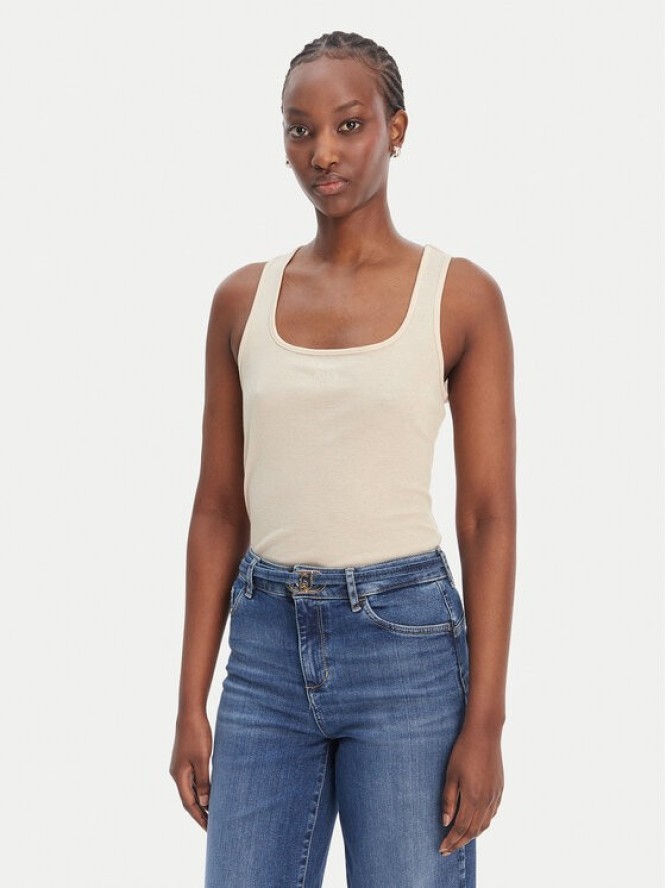 Liu Jo Sport Top TA6173 J3845 Écru Regular Fit