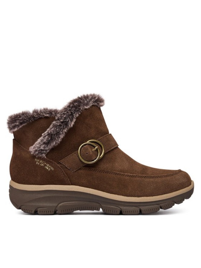 Skechers Botki Easy Going - Gentle Winter 168185 Brązowy