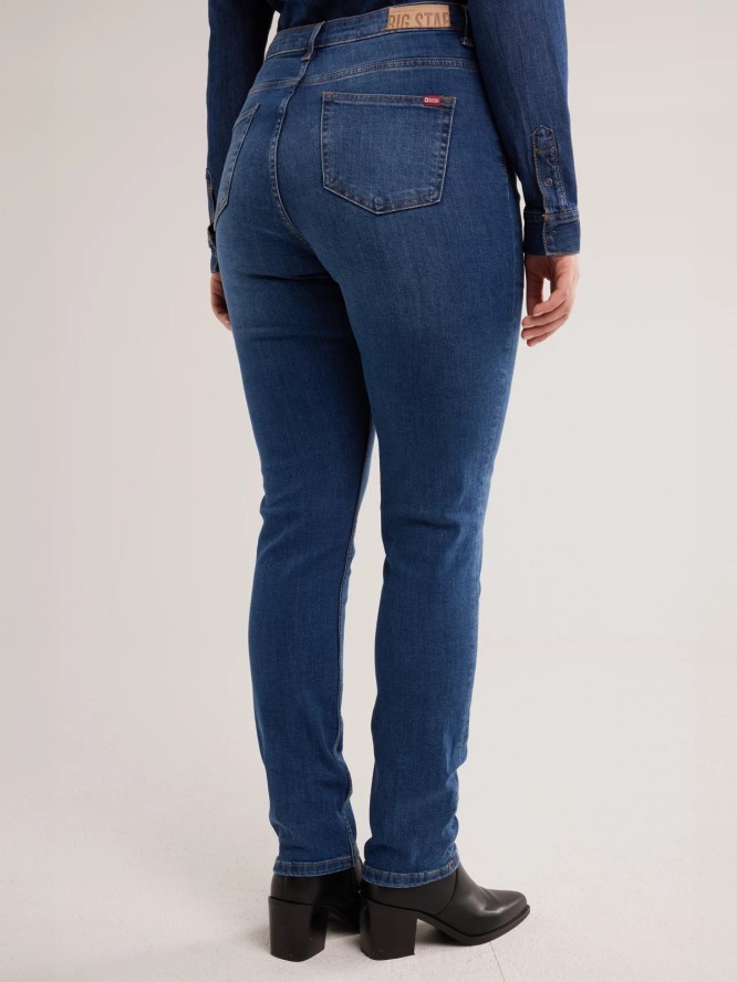 Jeansy damskie z wysokim stanem niebieskie Katrina High Waist 470