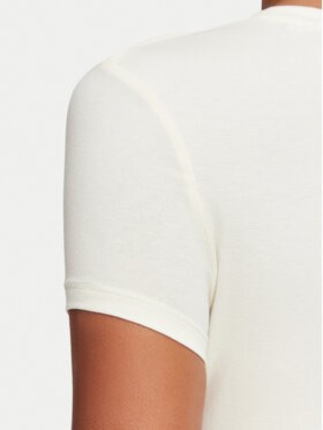 Guess T-Shirt V6YI09 K4276 Kremowy Slim Fit