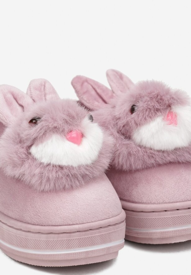 Różowe Kapcie na Grubej Podeszwie Pisces