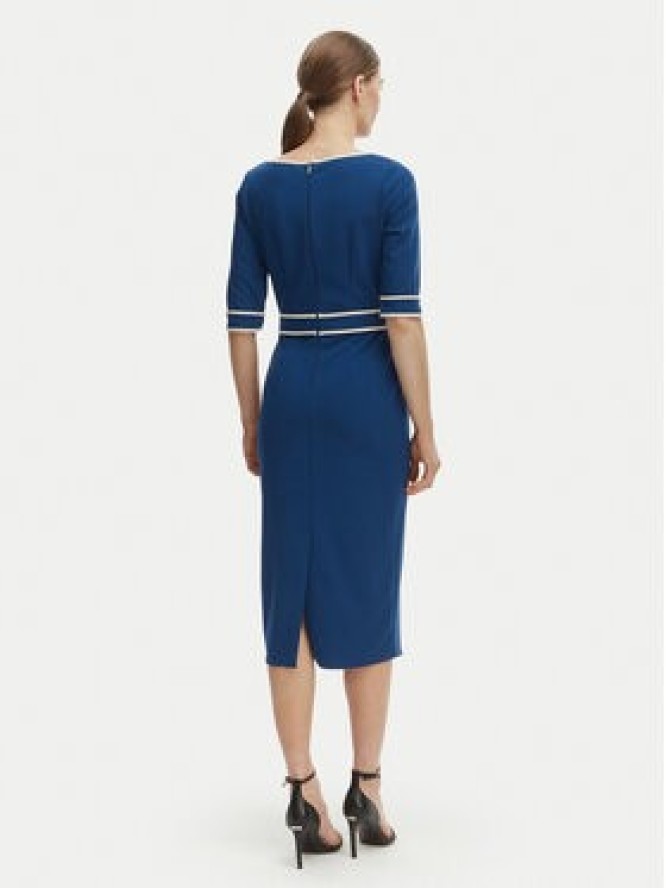 Rinascimento Sukienka koktajlowa CFC0127991003 Niebieski Slim Fit