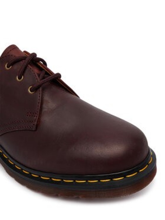 Dr. Martens Półbuty 3 Eye Crazy Horse DM11838601 Bordowy