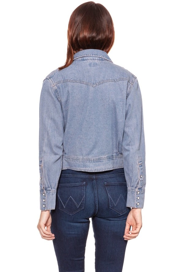 DAMSKA KURTKA JEANSOWA WRANGLER SHACKET PINK TINT W5254LWYX 112129396