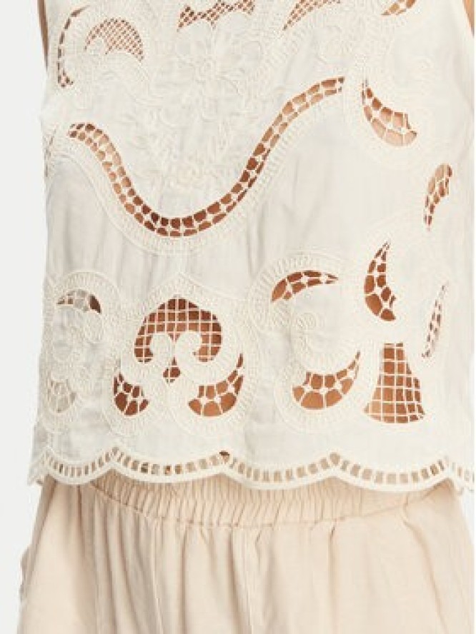 TWINSET Top 251TT2165 Beżowy Loose Fit