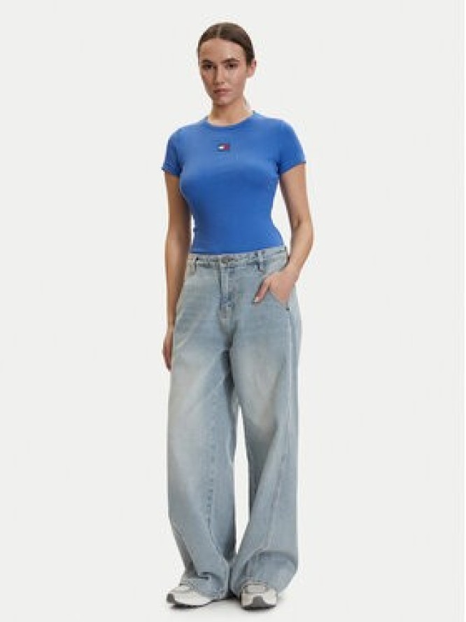 Tommy Jeans T-Shirt DW0DW17881 Niebieski Slim Fit