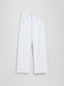 Jeansy wide leg - biały