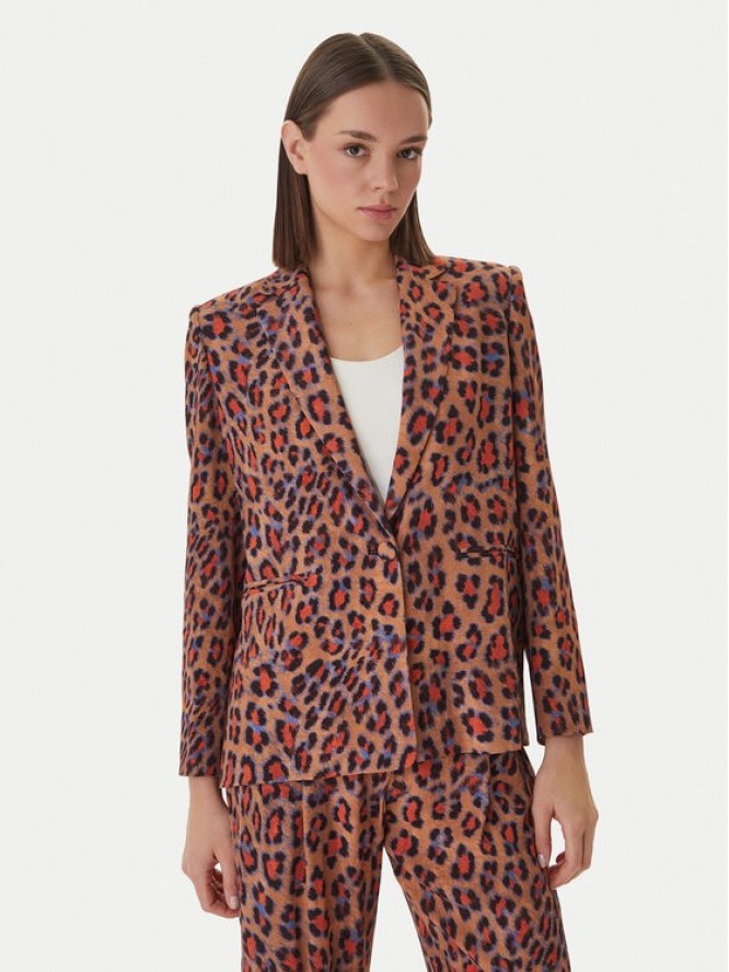 LOLA CASADEMUNT Marynarka MS2602005 Brązowy Straight Fit