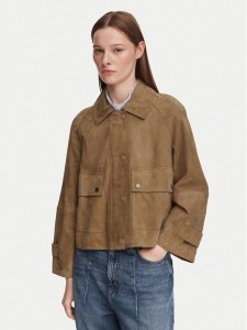 Weekend Max Mara Kurtka skórzana Abito 2625446061 Brązowy Regular Fit