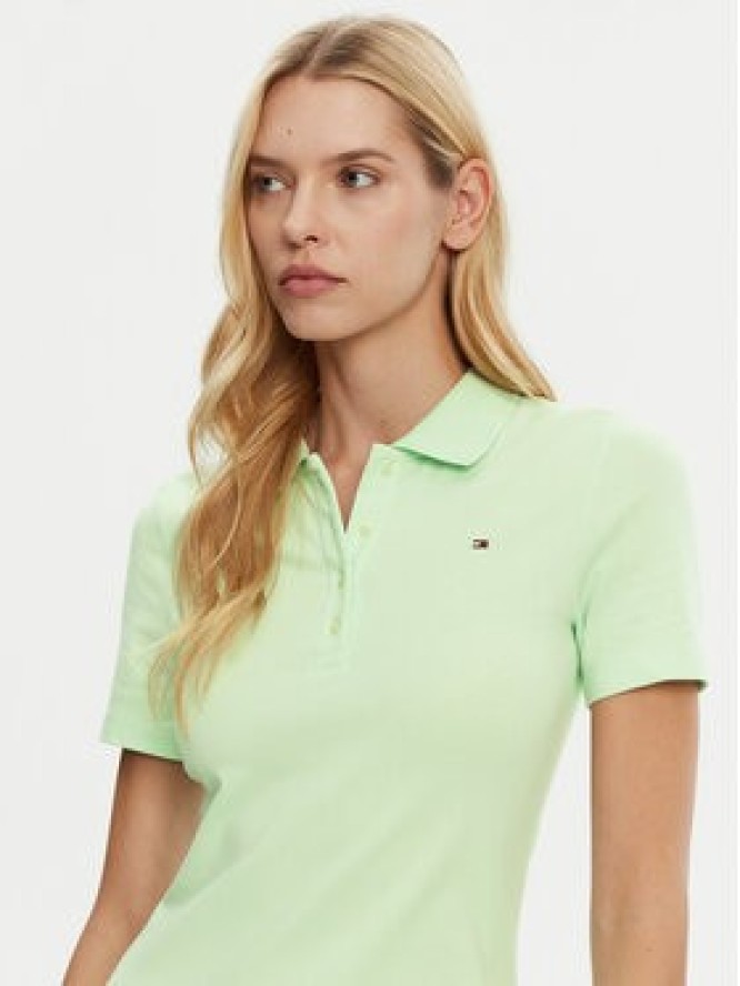 Tommy Hilfiger Sukienka codzienna WW0WW43228 Zielony Slim Fit